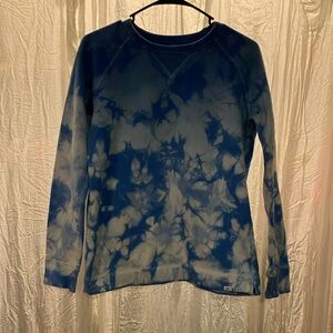 GAP Blue Long Sleeve Tie-Dye Sweatshirt